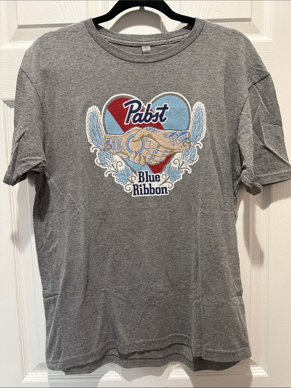 Pabst Blue Ribbon Heather Gray Short Sleeve T‑Shirt